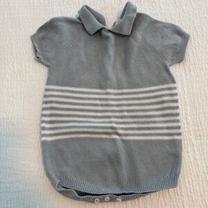 Wedoble-  Light blue with white stripes,100% Organic Cotton, 9 months